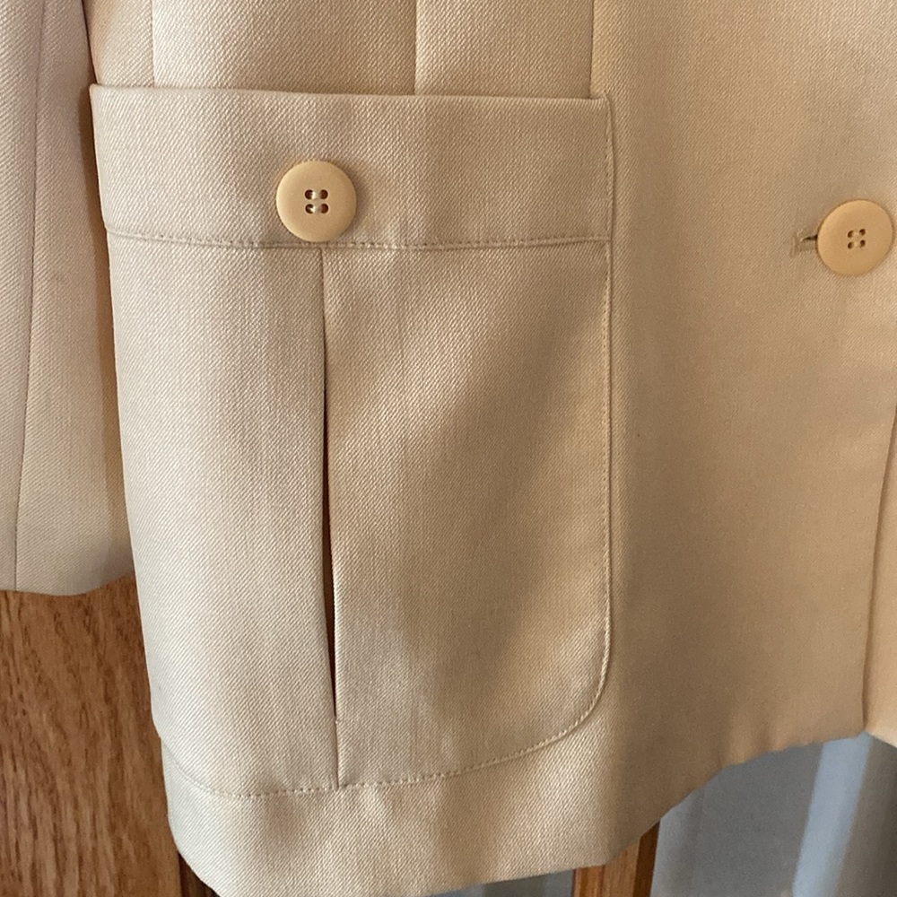 Giorgio San Angelo Vintage Butter Yellow Pantsuit Women’s 14 Pastel Power Set - Picture 8 of 15